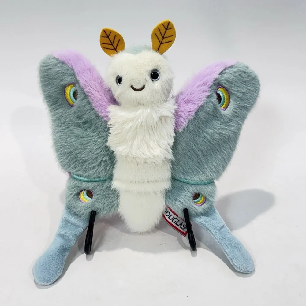 Cute Fuzzy Butterfly Plush Purple Blue & White 2023 Douglas Co Item 1608 EUC